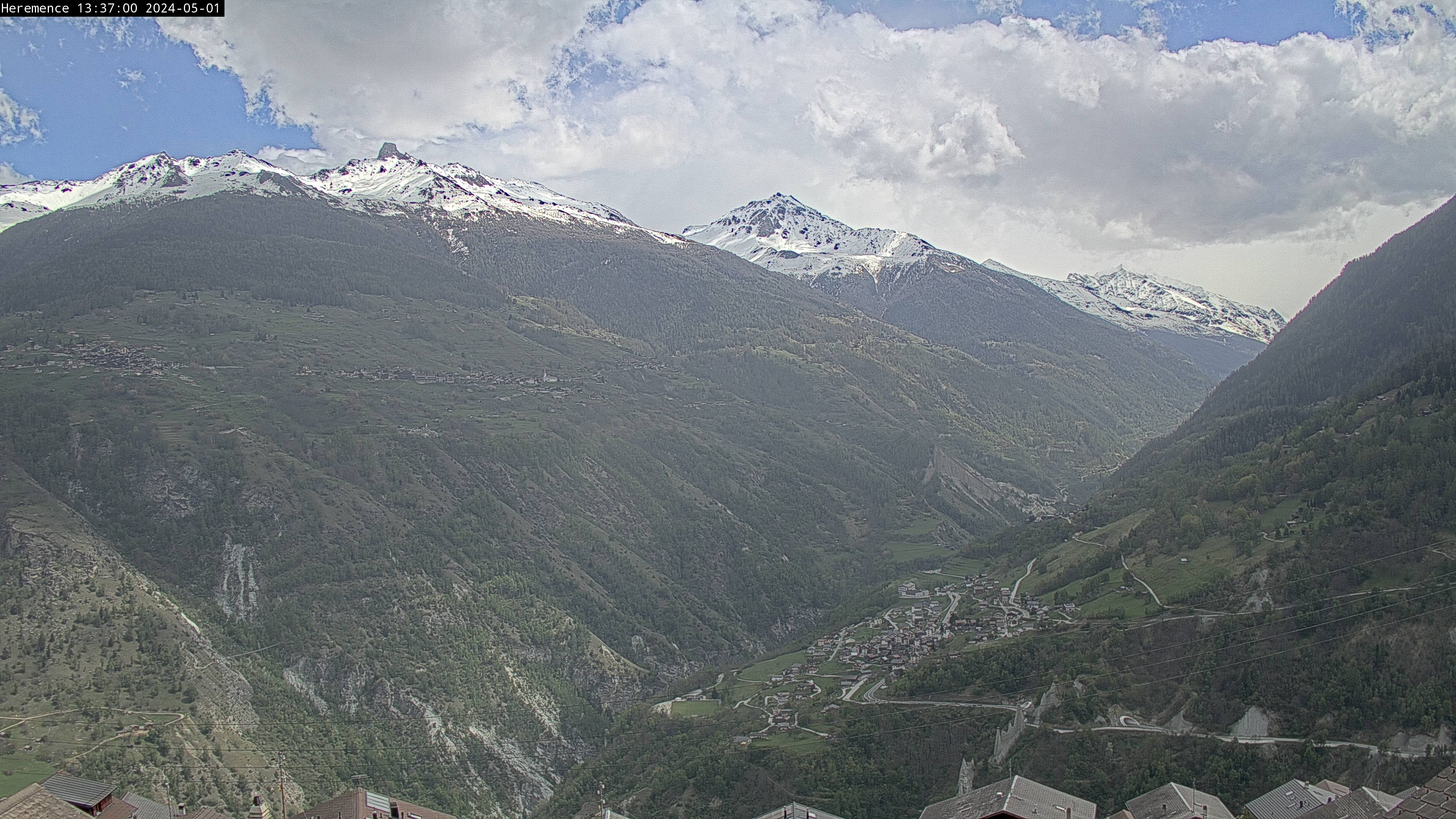 Webcam - Hérémence, vue sur le Val d'Hérens